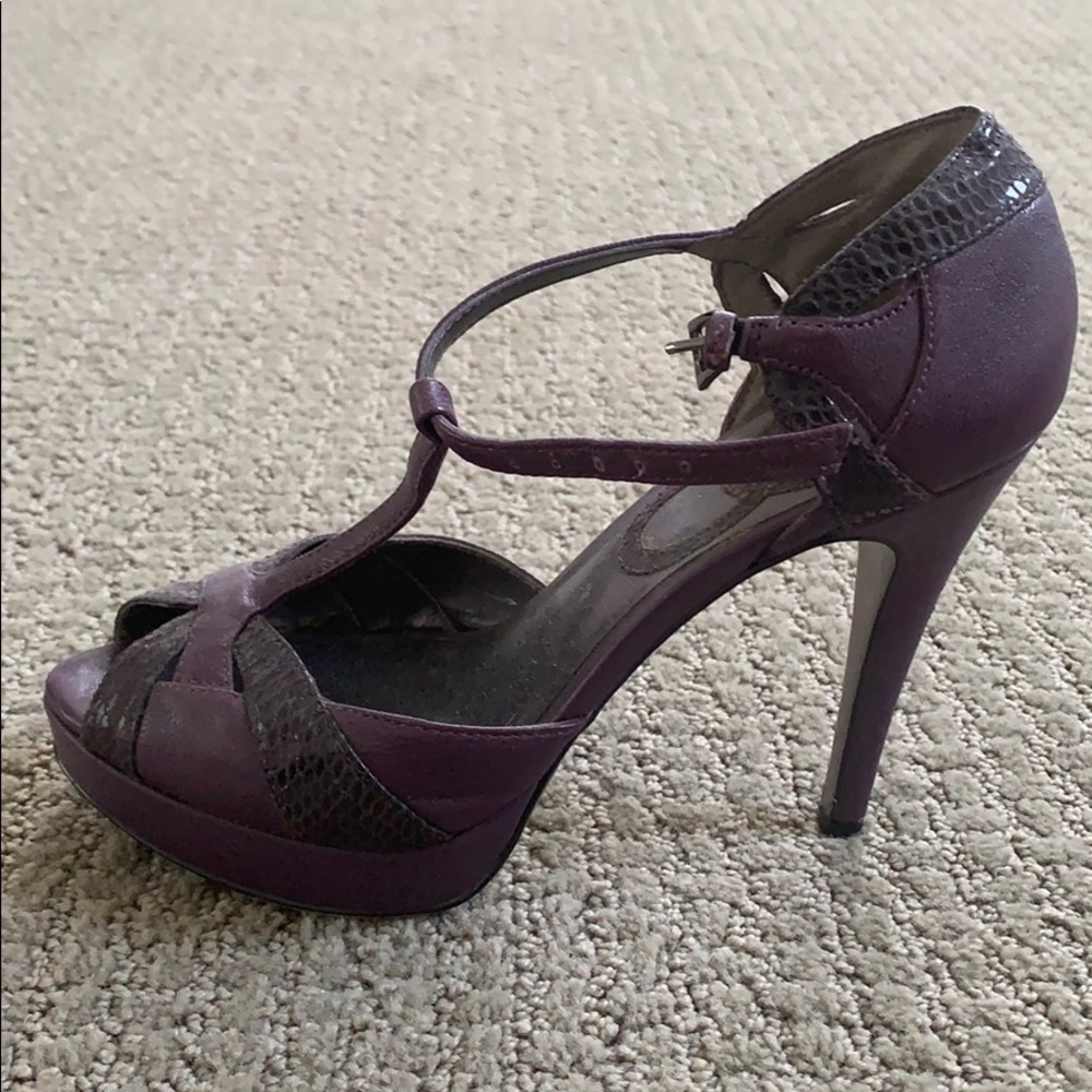Purple leather Charles by Charles David heels.